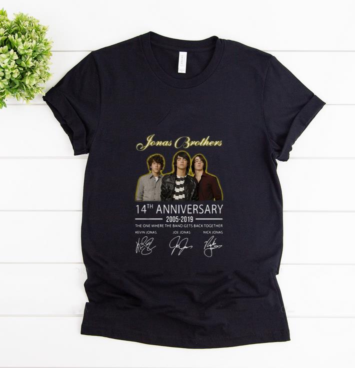 Hot Jonas Brothers 14th Anniversary 2005-2019 With Signature shirt