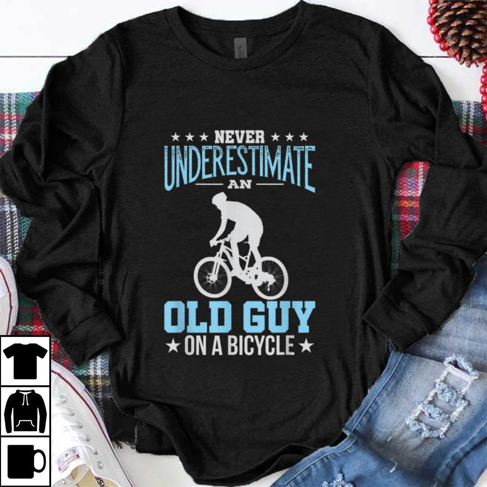 Hot Never Underestimate An Old Guy On A Bicycle shirt