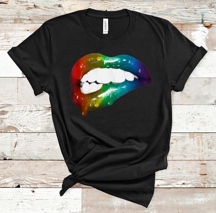 Hot Rainbow Lips Art Addicts shirt