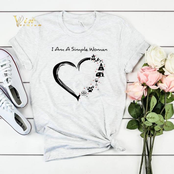 I am a simple woman i love flip flop paw dog wine glass camping shirt sweater 1 I am a simple woman i love flip flop paw dog wine glass camping shirt sweater