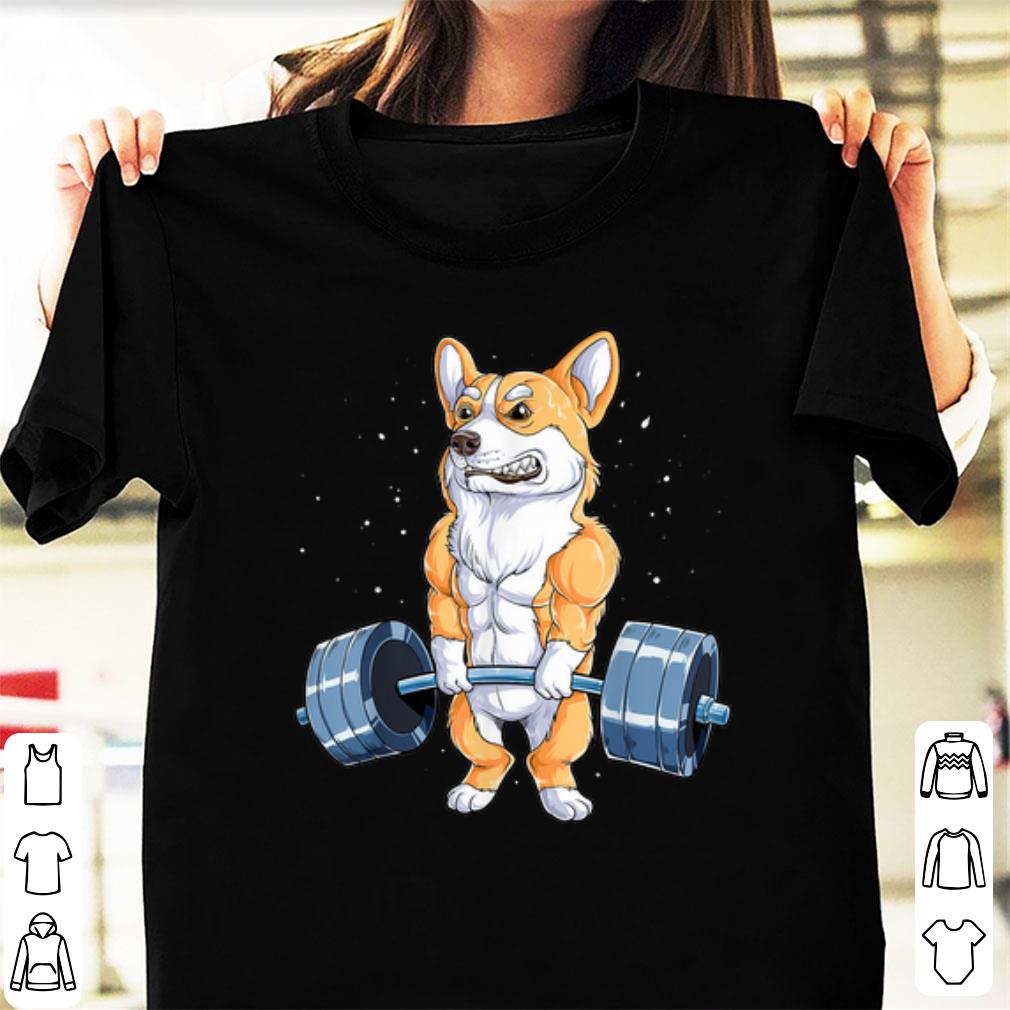 Nice Corgi Weightlifting Fitness Gym Workout shirt