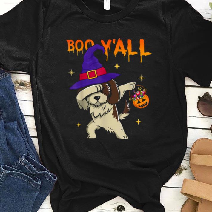 Official Boo Y'all Shih Tzu Dog Pumpkin Halloween Gifts shirt