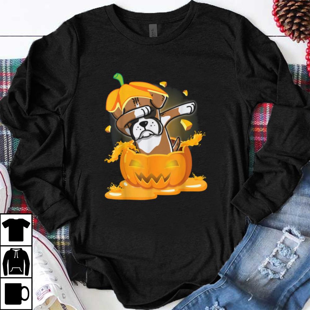 Official Boxer Dabbing Hatching Pumpkin Happy Halloween Day shirt