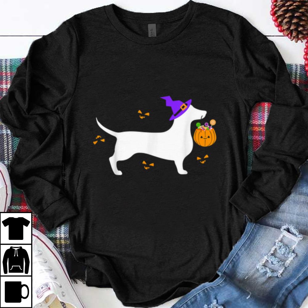 Official Dachshund Halloween Costume Outfit Pumpkin Dog Cute shirt