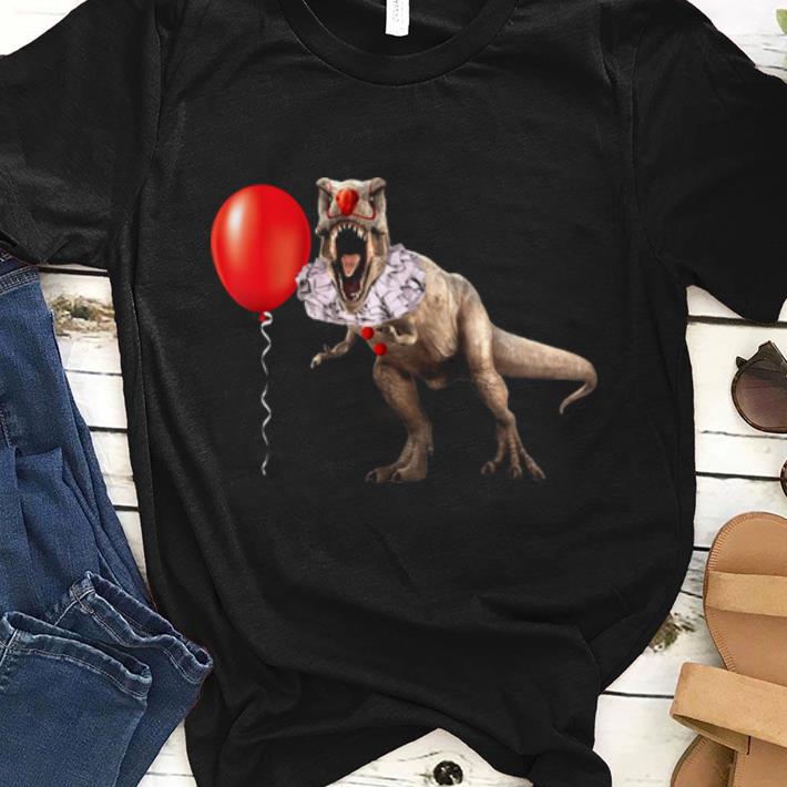 Official Dinosaur Scary Clown Funny Dinosaur T-rex Halloween shirt