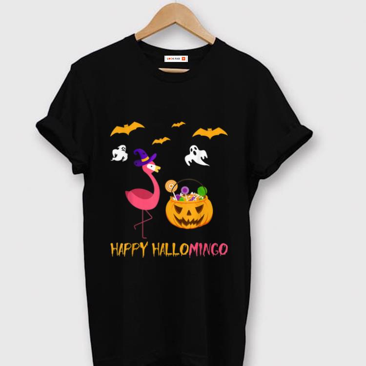 Official Funny Halloween Flamingo Witch Flamingo Pumpkin Gift shirt