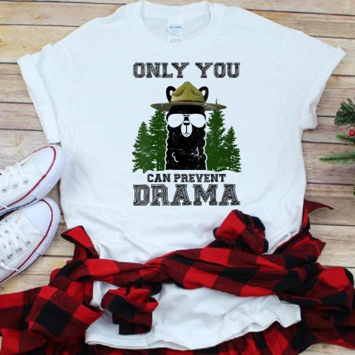 Official Llama Camping Only You Can Prevent Drama shirt