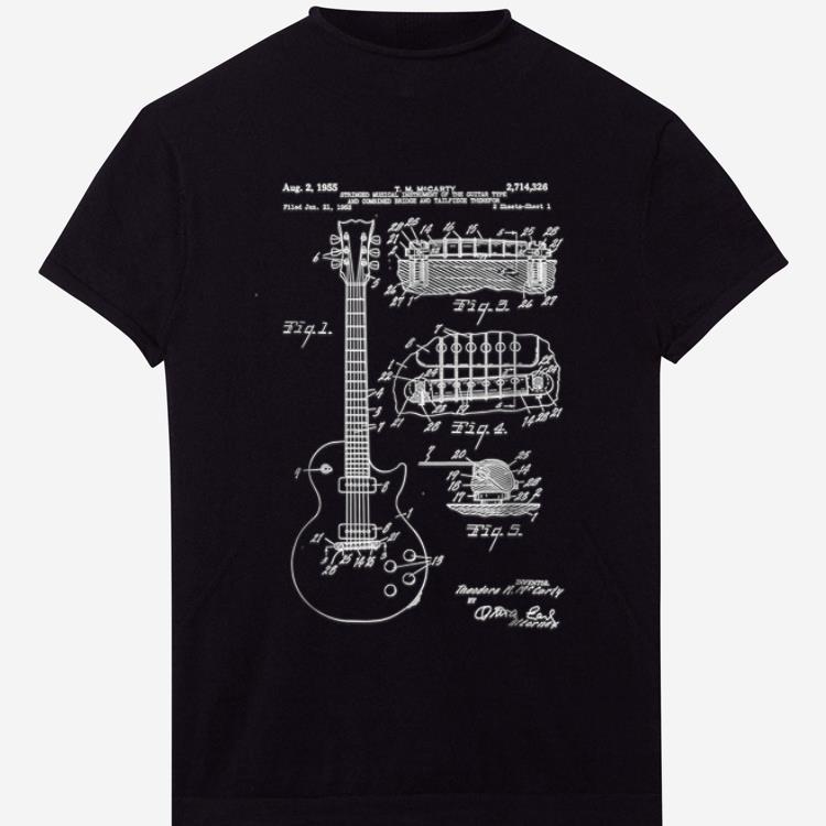 Original Guitar Patent Print 1955 shirt