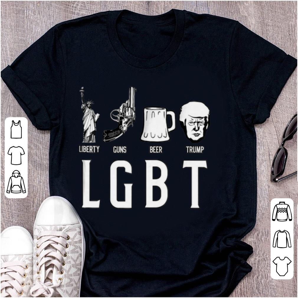 Original LGBT Liberty Guns Beer Trump shirt