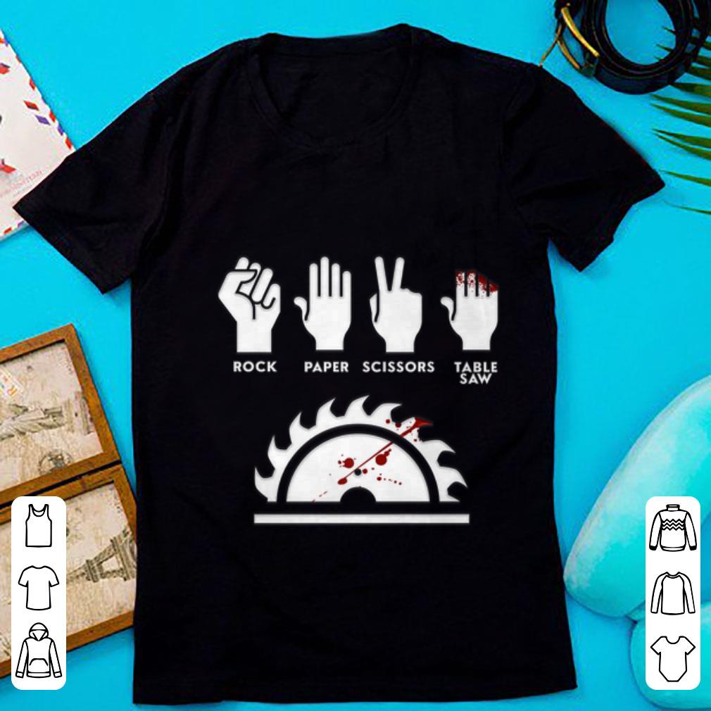 Original Rock Paper Scissors Table Saw Carpenter shirt