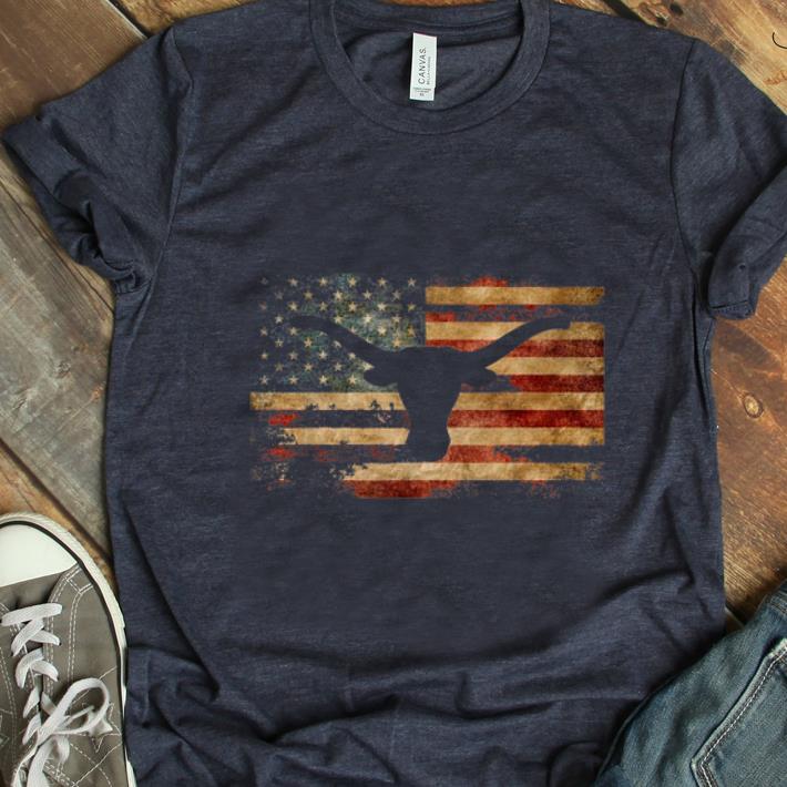 Original Vintage American Flag Longhorn shirt