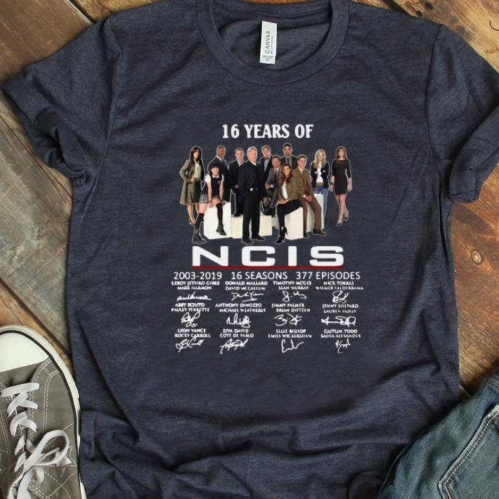 Premium 16 Years Of NCIS 2003-2019 Signatures shirt