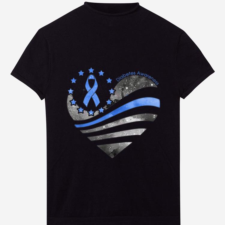 Premium Diabetes Awareness heart American shirt