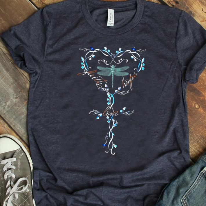 Premium Faith Hope Love Dragonfly shirt