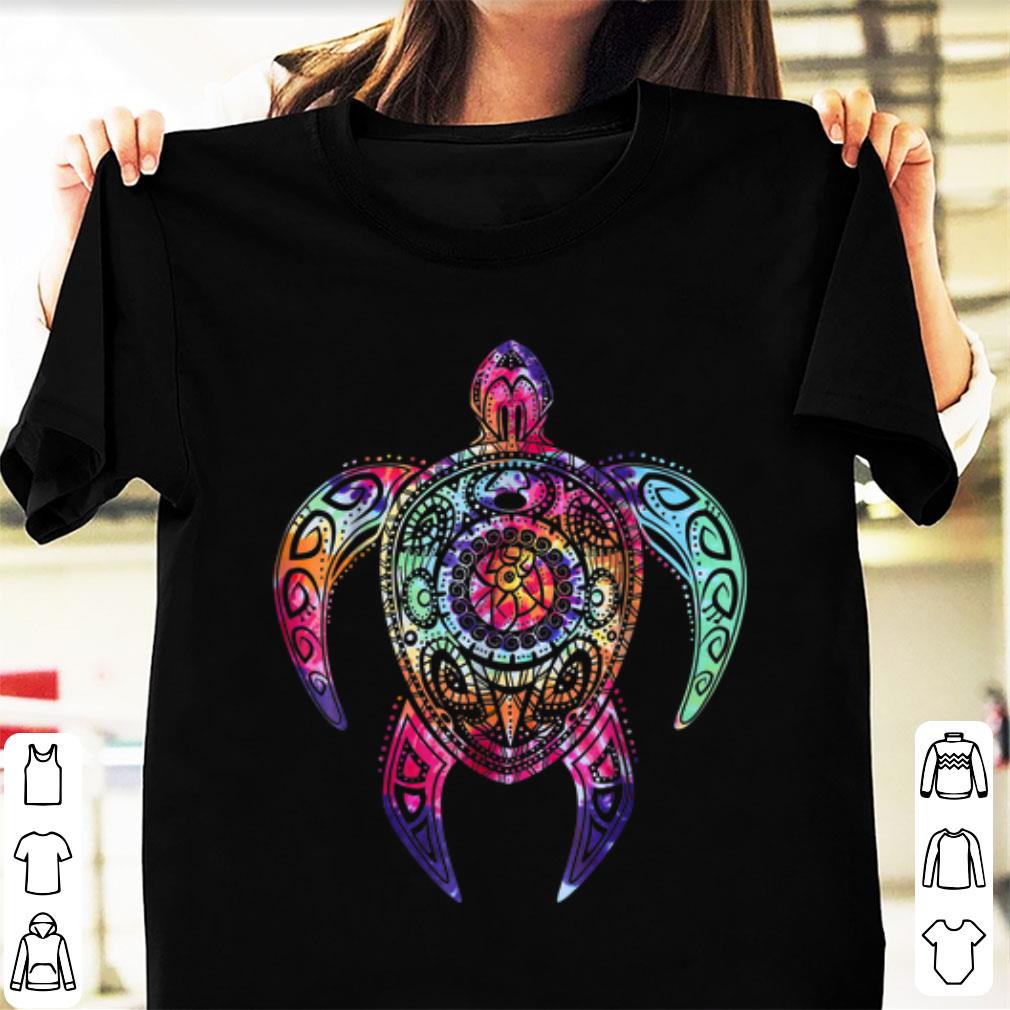 Premium Hippie Tie Dye Psychedelic Sea Turtle shirt
