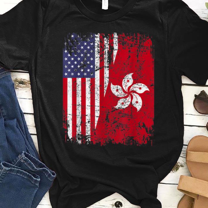 Premium Hong Kong Half American Flag shirt