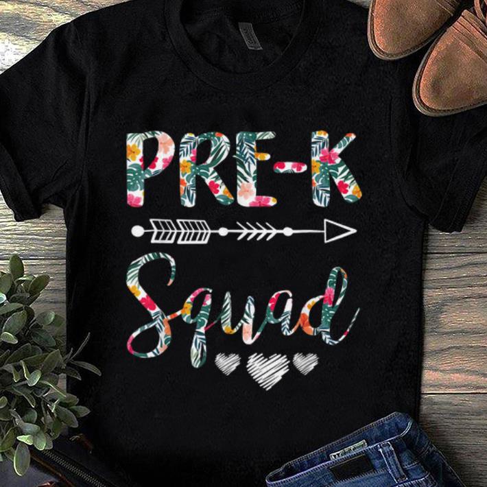 Premium Pre-K Squad Back To School Floral shirt