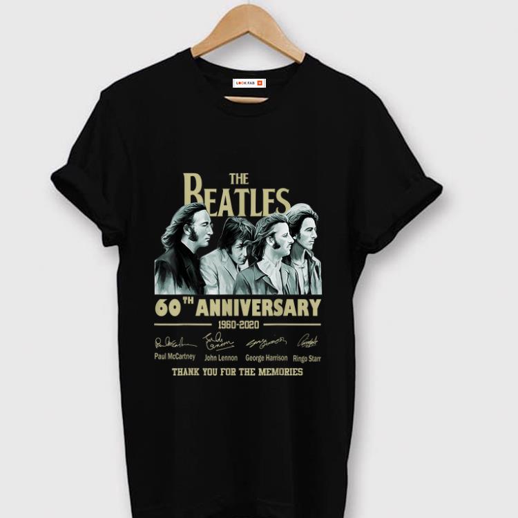 Premium The Beatles 60th Anniversary Thank You For Memories Signature shirt