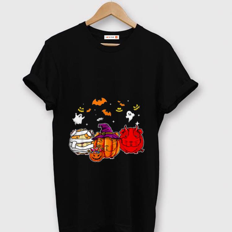 Pretty Guinea Pigs Pumpkins happy halloween shirt