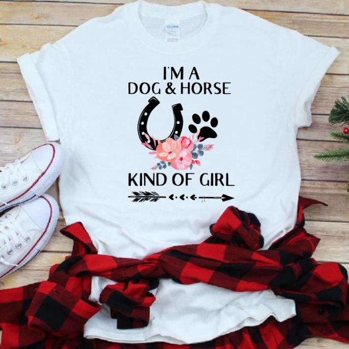 Pretty I'm a Dog and Horse Kind of Girl Paw Flower shirt