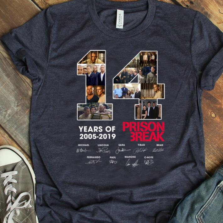Top 14 Years Of Prison Break 2005 2019 signature shirt