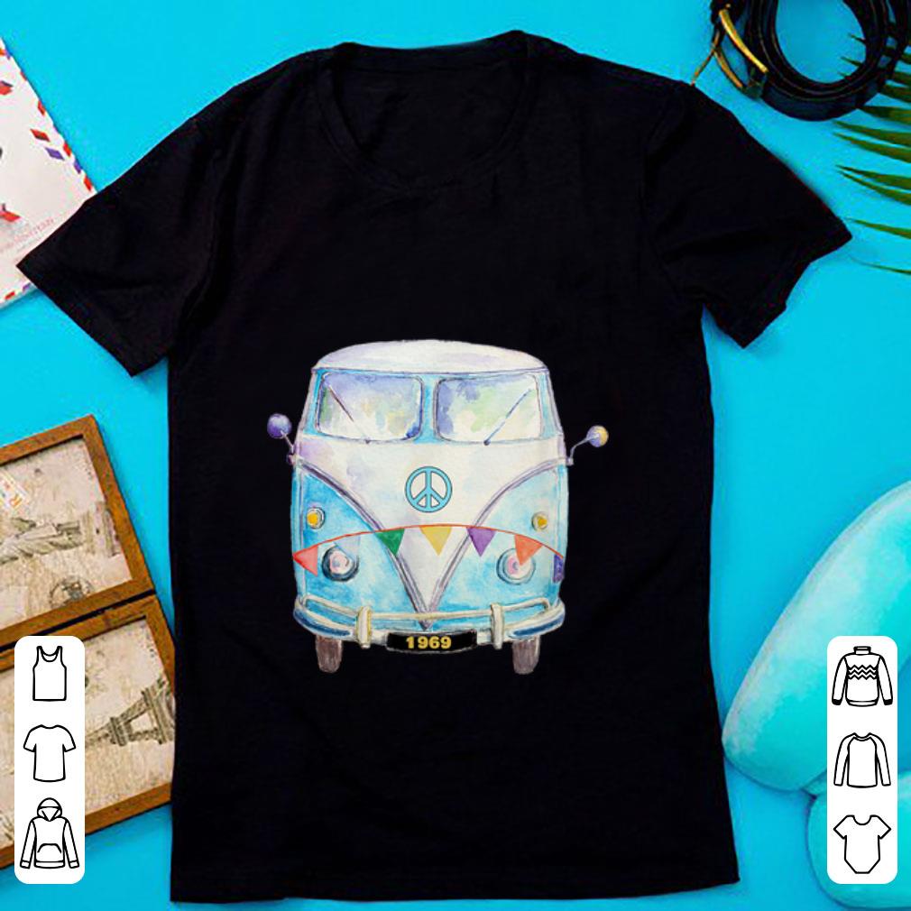 Top 1969 Hippie Peace Van Campervan Colorful shirt