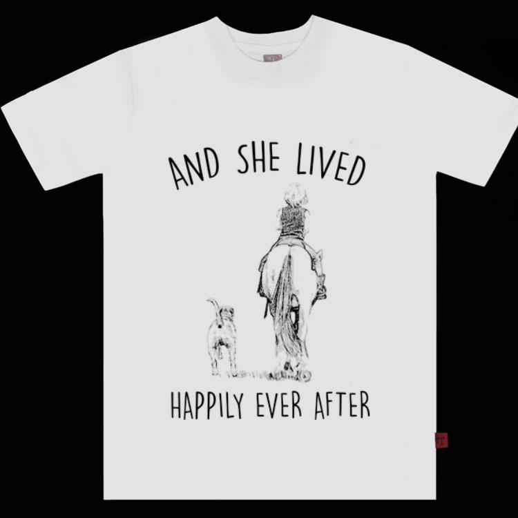 Top And She Lived Happily Ever After Horse Dogs shirt