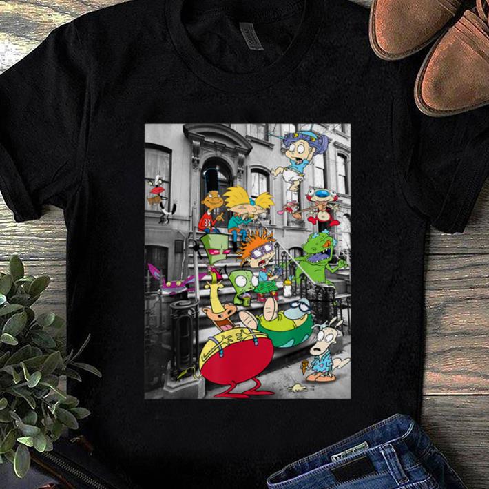 Top Nickelodeon Classic Nicktoons Hanging On Stoop shirt