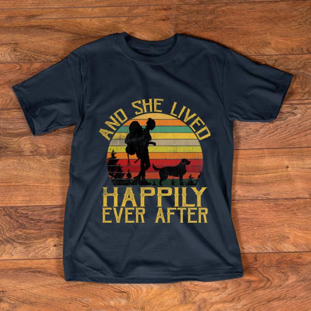 Official She Lived Happily Ever After Camping Dog Vintage shirt