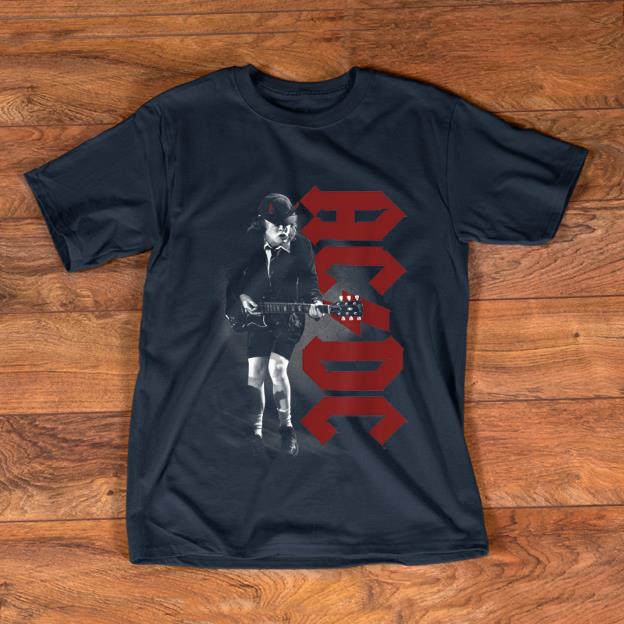Pretty Angus Young Biography ACDC shirt