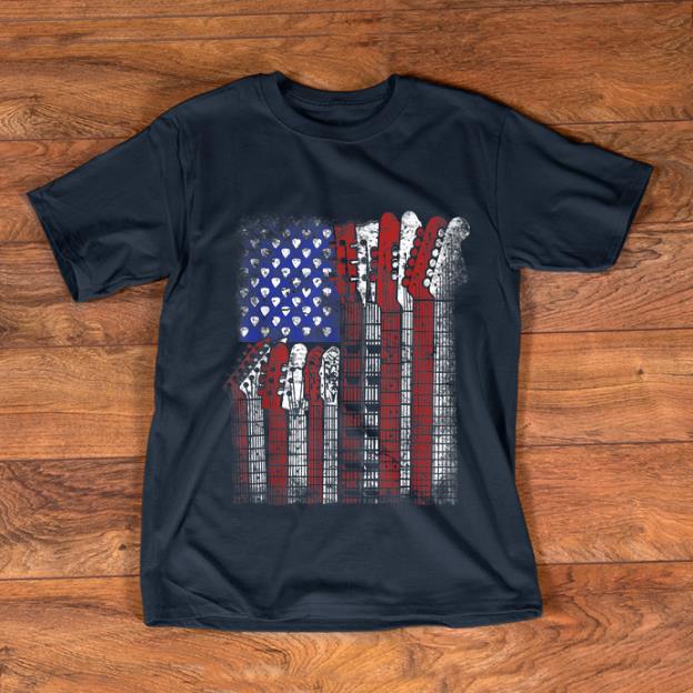 Pretty Guitar American Flag shirt