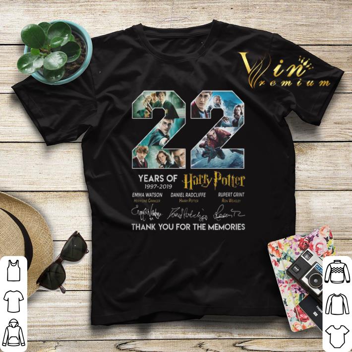 Thank you for the memories 22 Years Of Harry Potter 1997-2019 shirt