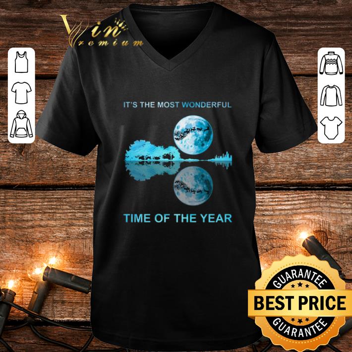 Moon Christmas It's the most wonderful time of the year guitar lake shirt 1 Moon Christmas It's the most wonderful time of the year guitar lake shirt