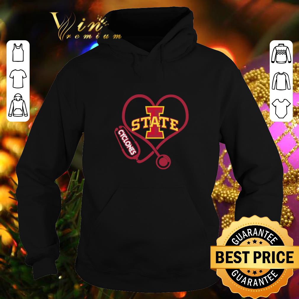 Original Love Iowa State Cyclones Stethoscope Heartbeat nurse shirt