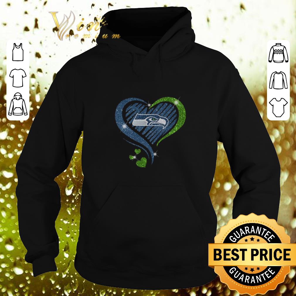 Hot Glitter Love Seattle Seahawks hearts shirt