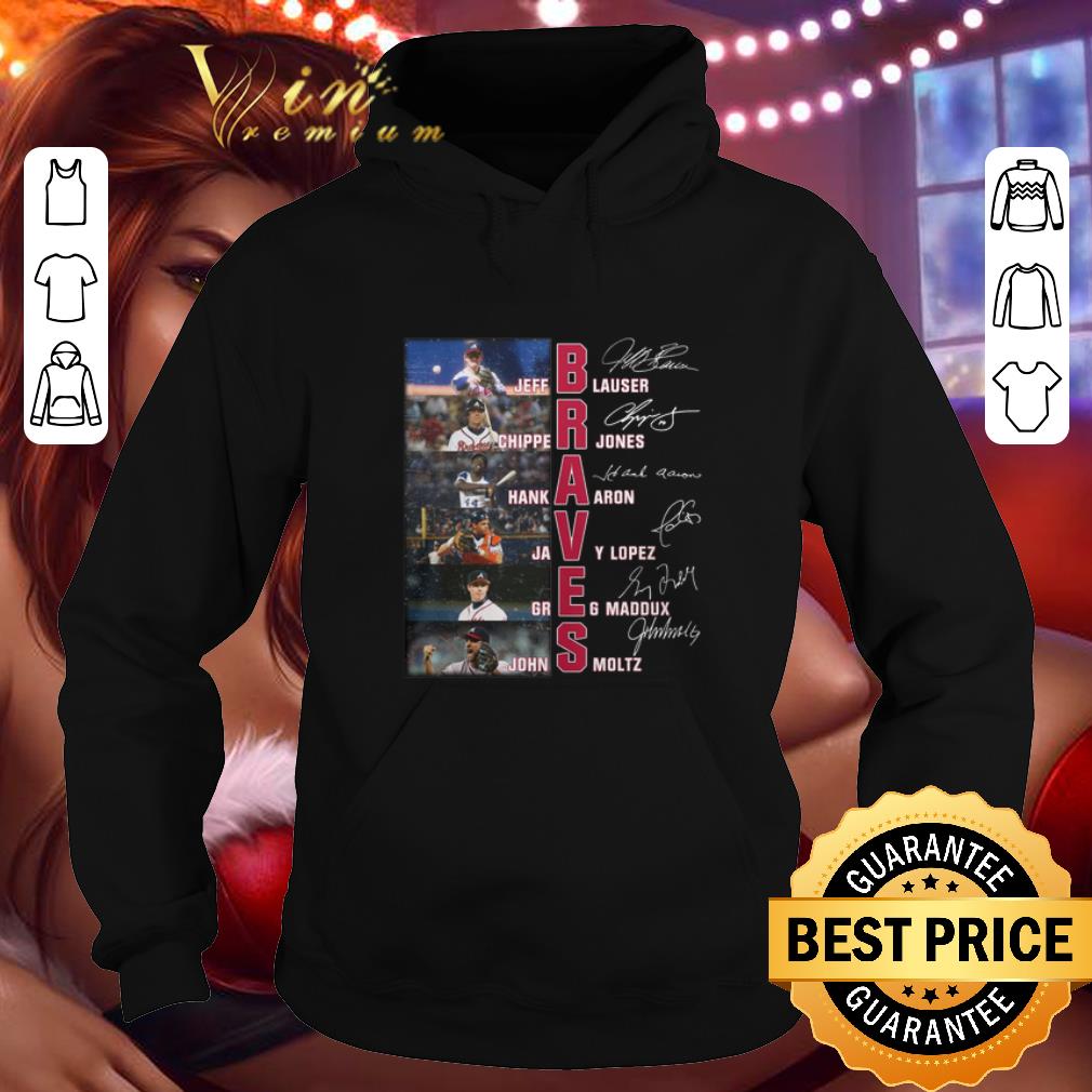 Nice Atlanta Braves Jeff Blauser Chipper Jones Hank Aaron Javy Lopez shirt 1 Nice Atlanta Braves Jeff Blauser Chipper Jones Hank Aaron Javy Lopez shirt