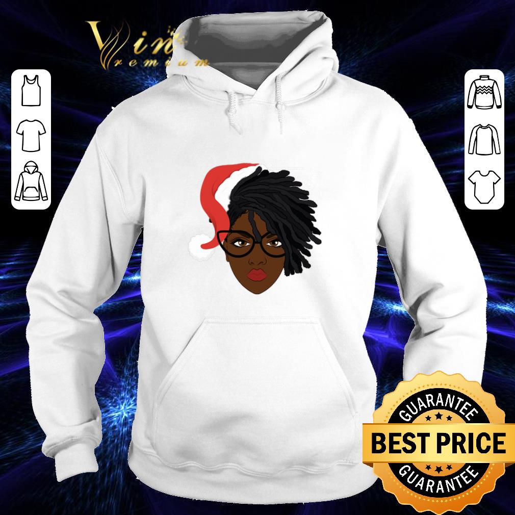 Original Black Women Locs Dreadlock Santa Hat Christmas shirt 1 Original Black Women Locs Dreadlock Santa Hat Christmas shirt
