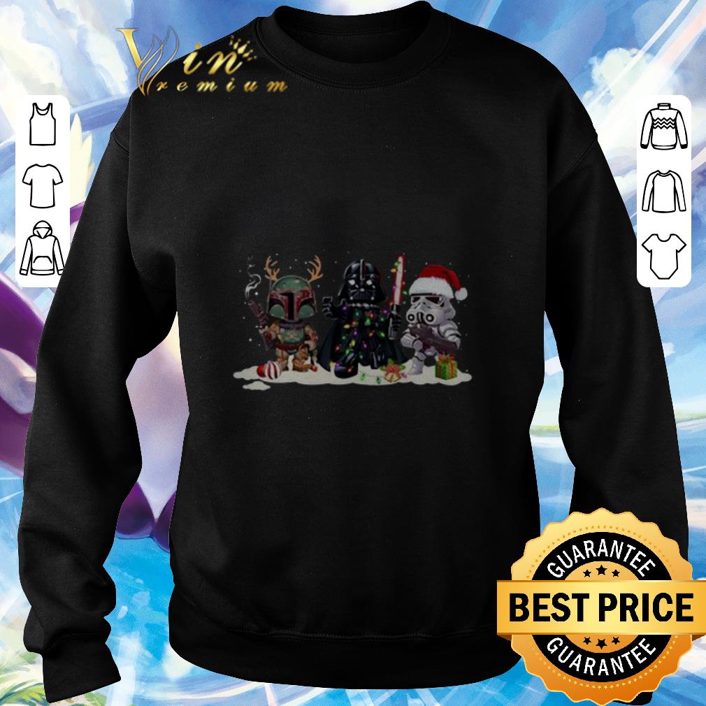 Star Wars Stormtrooper Darth Vader Boba Fett Christmas shirt 1 Star Wars Stormtrooper Darth Vader Boba Fett Christmas shirt