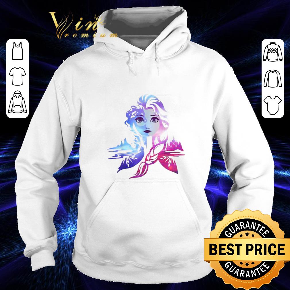 Top Frozen 2 Elsa Two Tone Gradient Portrait shirt 1 Top Frozen 2 Elsa Two Tone Gradient Portrait shirt