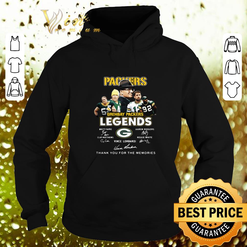 Top Green Bay Packers Legends Brett Favre Thank You For The Memories shirt 1 Top Green Bay Packers Legends Brett Favre Thank You For The Memories shirt
