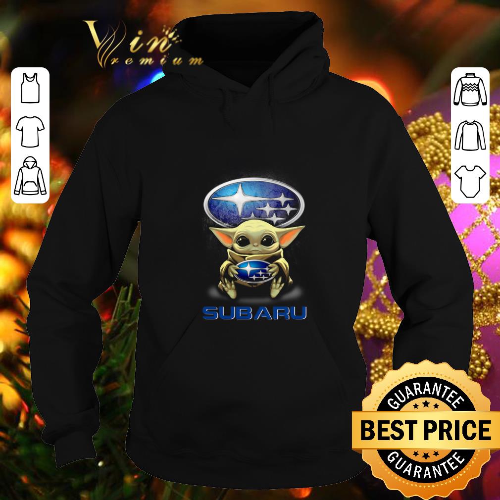 Hot Baby Yoda hug Subaru logo Star Wars shirt