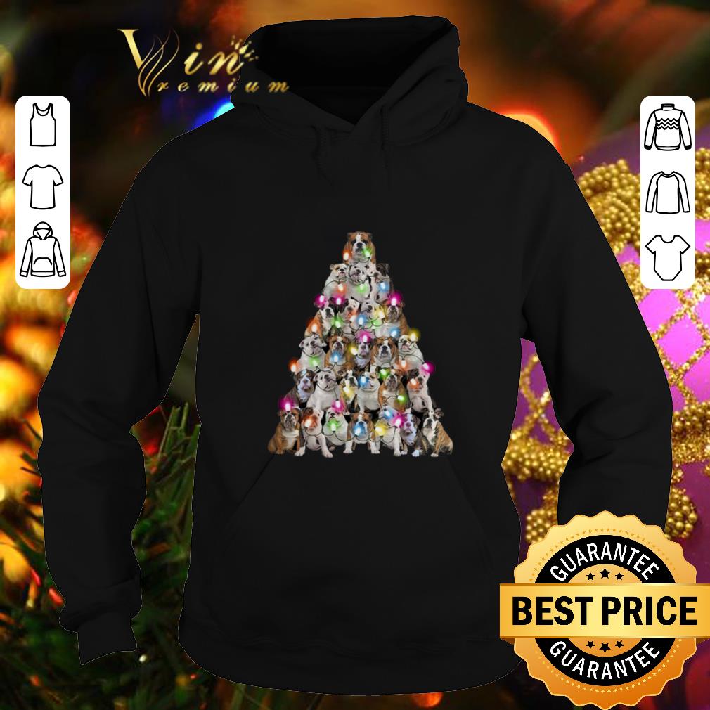 Top Bulldog Christmas tree shirt