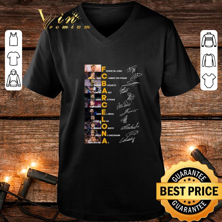 Top FC Barcelona signatures Frenkie De Jong Luis Suarez Ivan Rakitic shirt 1 Top FC Barcelona signatures Frenkie De Jong Luis Suarez Ivan Rakitic shirt