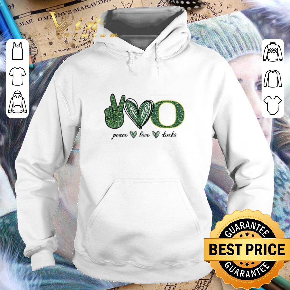 Hot Peace Love Oregon Ducks logo shirt