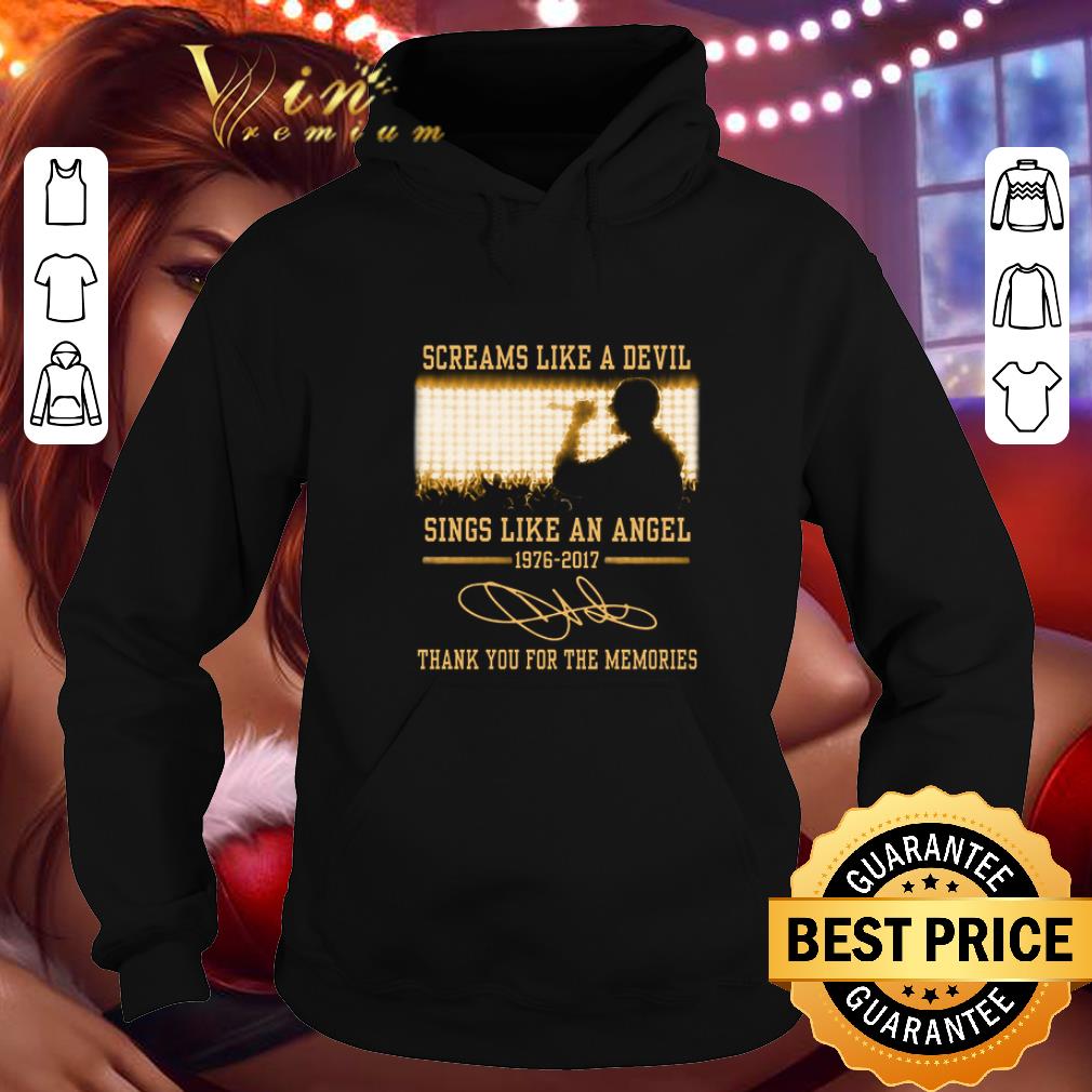 Original Chester Bennington Screams like a devil sings like an angel 1976-2017 signature shirt