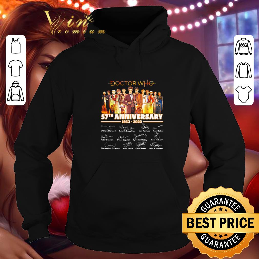 Top Doctor Who 57th Anniversary 1963-2020 Signatures shirt 1 Top Doctor Who 57th Anniversary 1963-2020 Signatures shirt