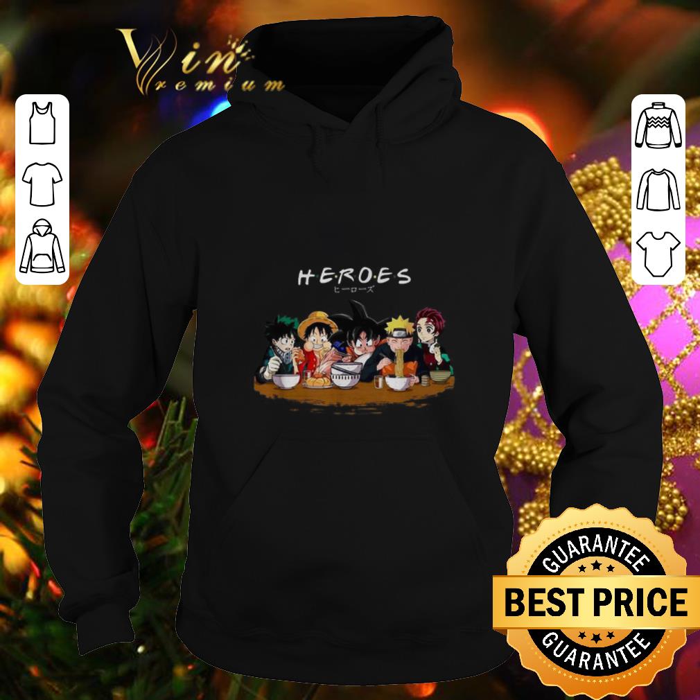 Top Heroes Izuku Midoriya Luffy Songoku Naruto Tanjiro Friends shirt