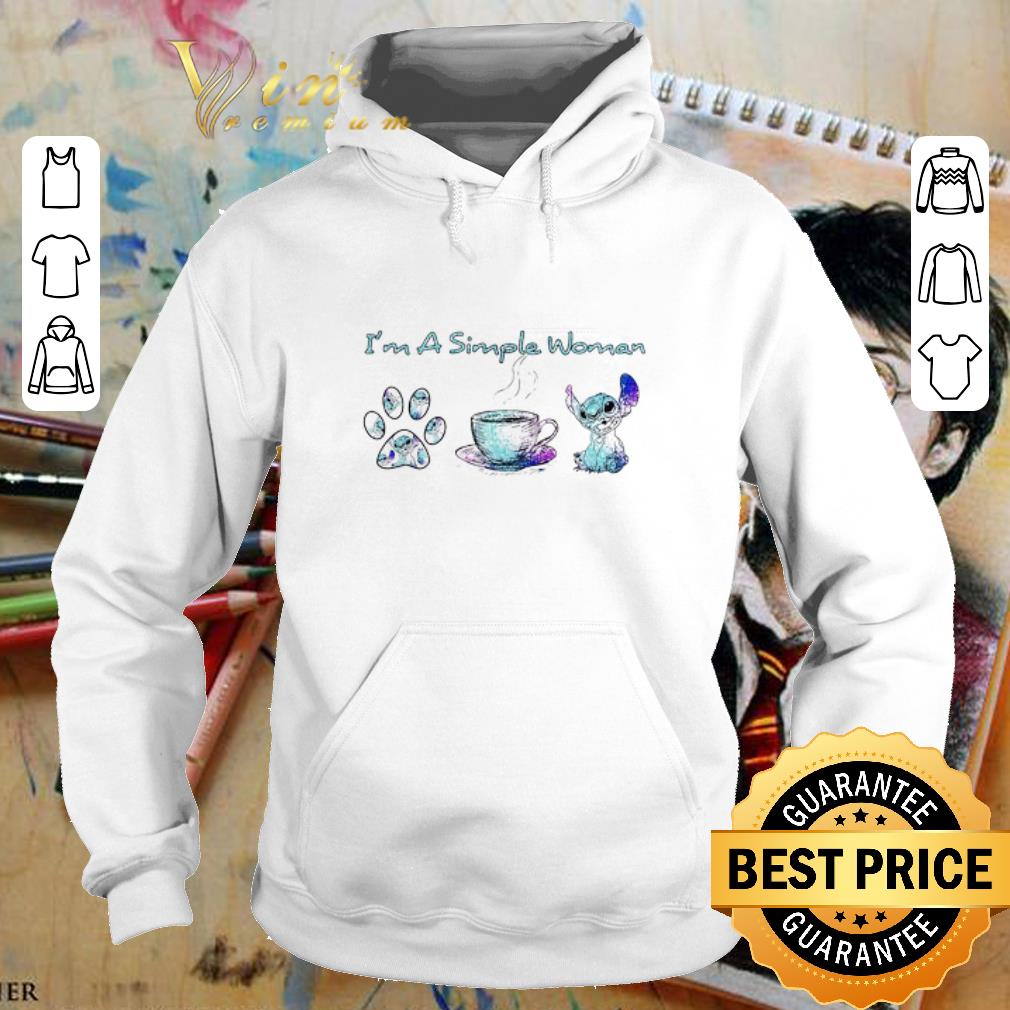 Top I’m a simple woman I like dog paw coffee and Stitch Disney shirt 1 Top I’m a simple woman I like dog paw coffee and Stitch Disney shirt
