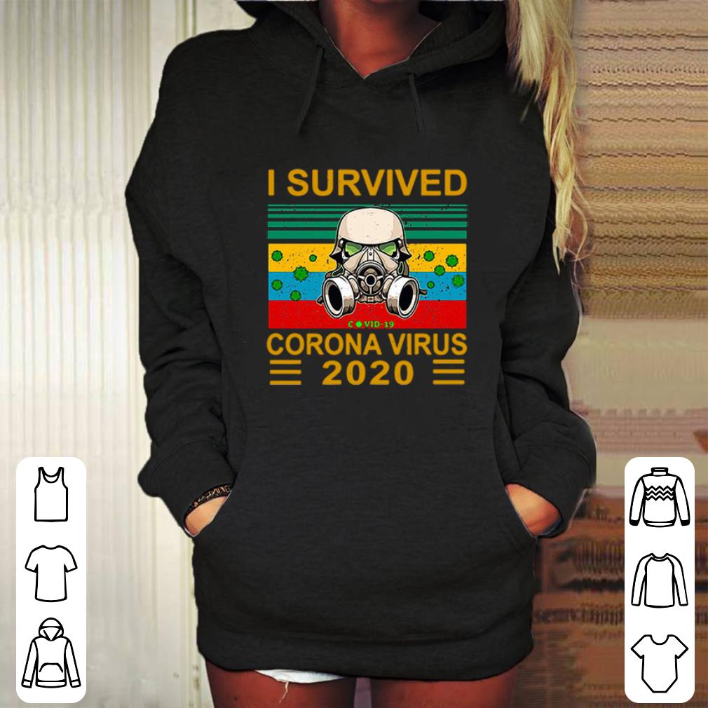Top I survived corona virus 2020 vintage face gas mask shirt