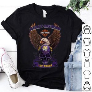 Motor Harley Davidson Cycles Skull LSU Tigers shirt